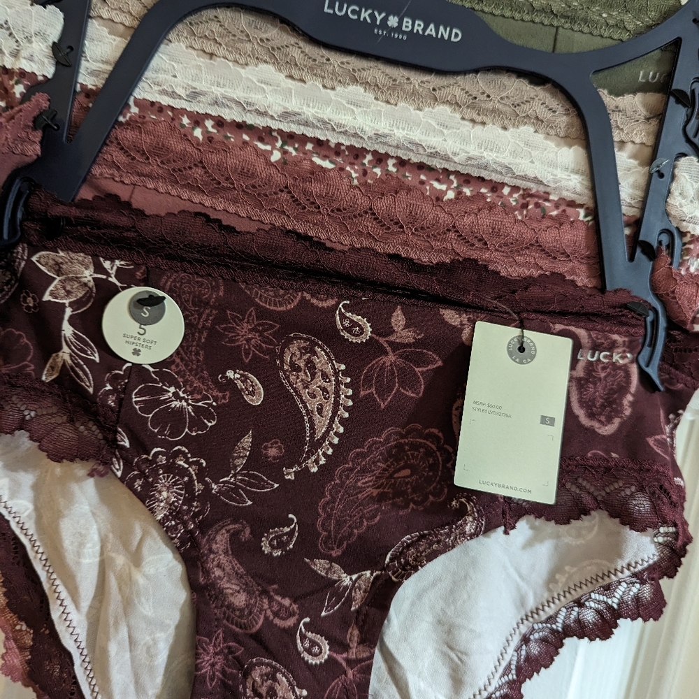 New with Tags. Lucky Brand 5 Pack Fall Super Soft Hipsters